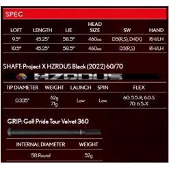 Srixon Golf ZX7 Mark II Driver 12 Srixon Golf ZX7 Mark II Driver -Golf Clubs Sales SrixonDriverspecimage 1500x