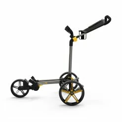 PowaKaddy DLX Lite FF Golf Trolley -Golf Clubs Sales YellowSide1000 1500x